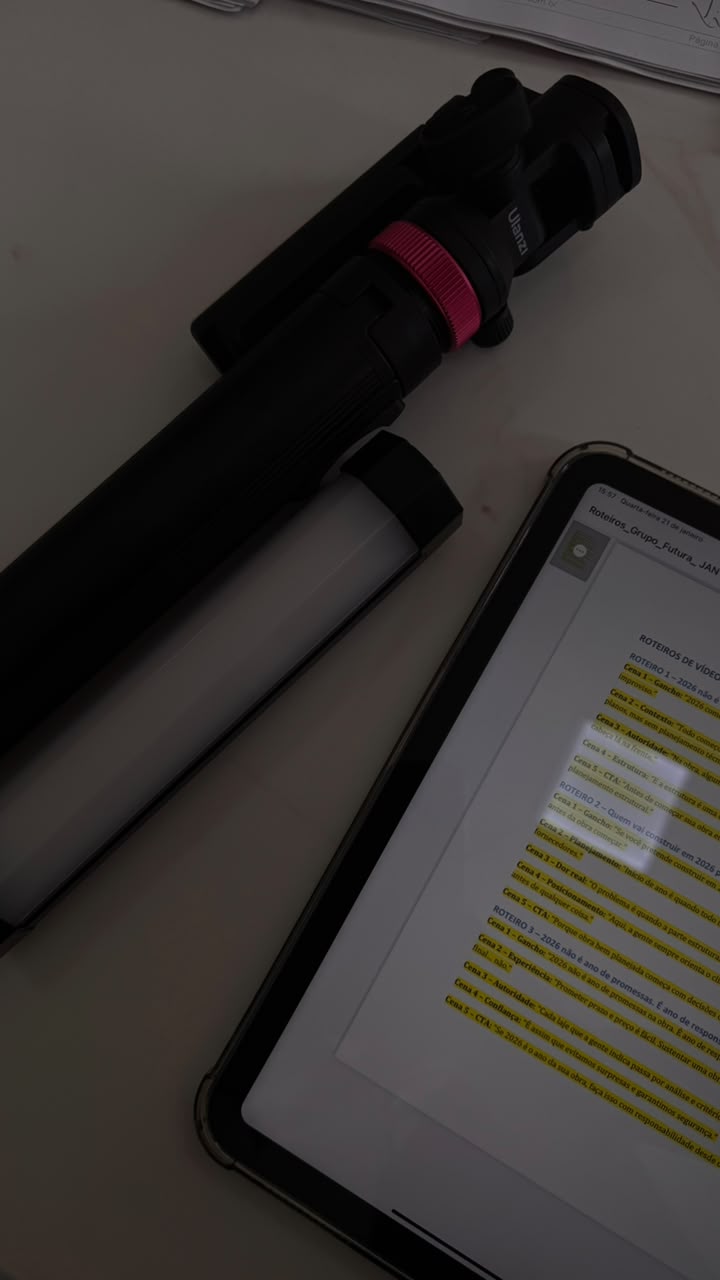 Produção audiovisual vilas.mkt: roteiro e equipamento de filmagem